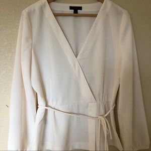 jcrew faux-wrap blouse